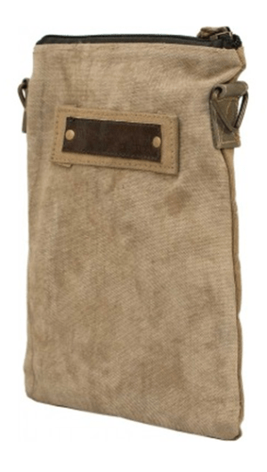 Recycled military tent small crossbody bag - back view