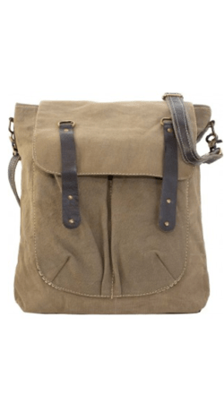 These great crossbody bags are crafted with recycled military tent fabric and are fully lined — by Vintage Addiction