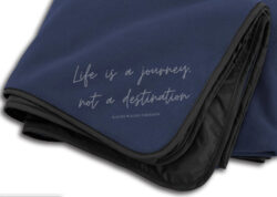 Picnic blanket Life is a Journey quote