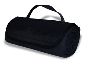 fleece roll-up blanket - black