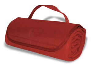 fleece roll-up blanket - red