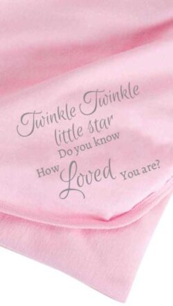 Twinkle Twinkle quote on ribbit skin blanket